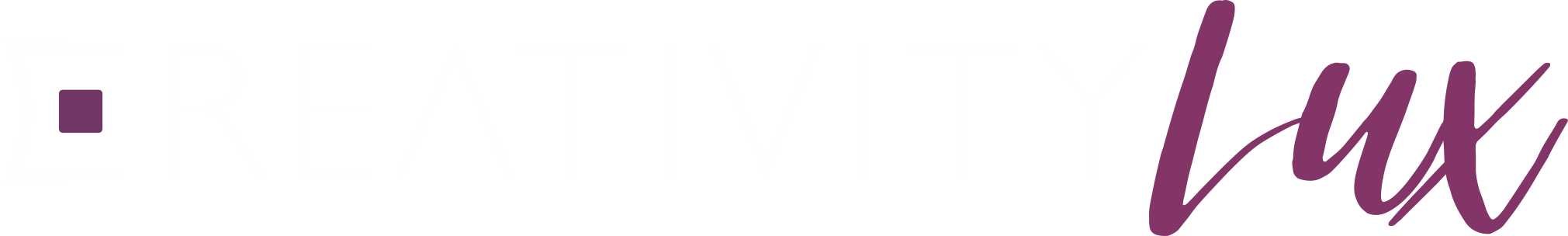 logo Creativity Lux - white